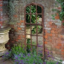 Framed Rustic Mirror Wall