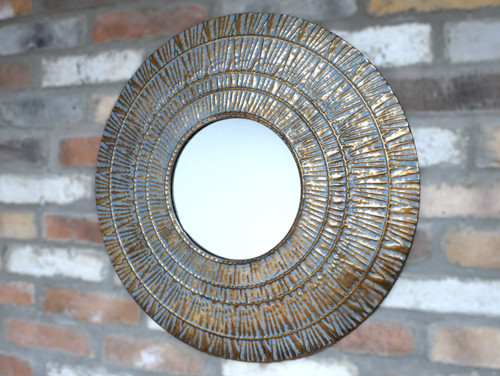 Vintage style metal gold - metal, round