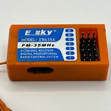 E-SKY ER-635A 6-CHANNEL RC RECEIVER 35 MHZ FM PPM UK SELLER ORANGE S/C