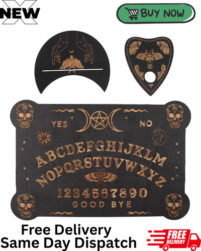 Wooden black ouija - black, set