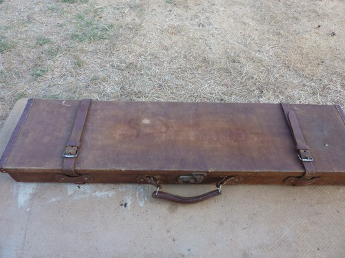 Vintage antique gun case brown - vintage,