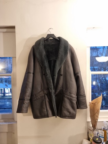 Vintage leather sheepskin - vintage,