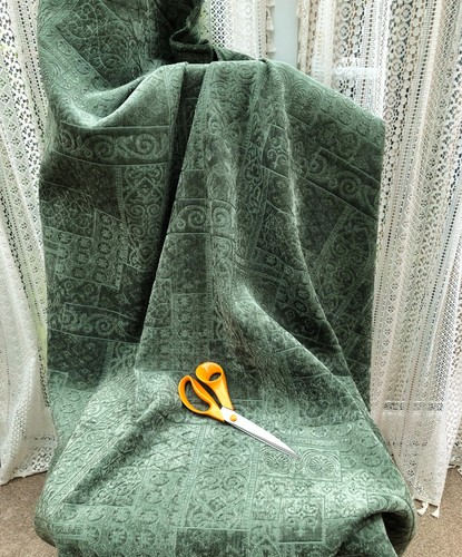 Mid green chenille fabric 5.5