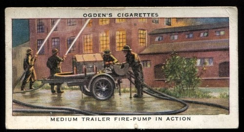 Tobacco card ogdens - air, raid