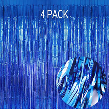 Pack blue foil fringe - blue,