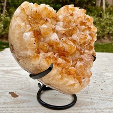 5.66LB  Natural yellow crystal hand carved love crystal spiritual healing