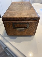 Antique Wood Library Card