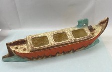 DITMAR-URBACH Czechoslovakia Art Deco Boat Trough Vase 1930s 29cm Marked 14142