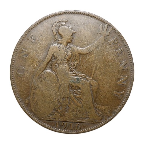 1916 one penny coin king - 1916, uk