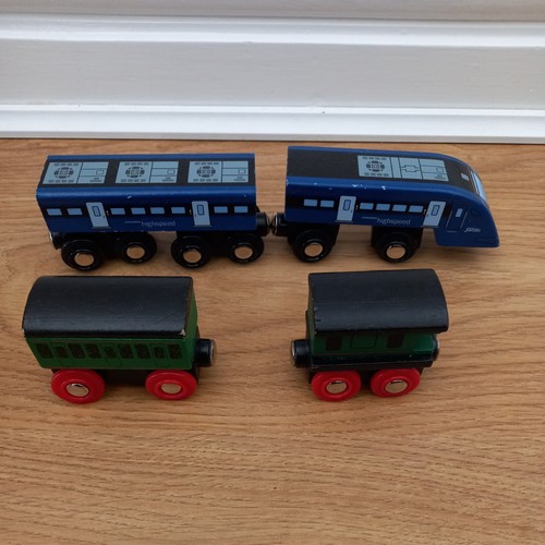 Wooden train track - track, engine