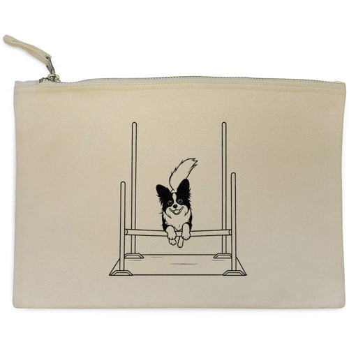 Papillon dog show canvas zip - 'papillon,