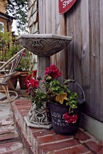 (NEW) Large Art Nouveau Deco Style Bird Bath,Concrete stone ,Garden ornament