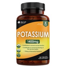 Potassium 1400mg 360 Tablets Blood Pressure Muscle & Nerve Support Supplements