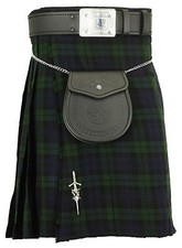 Mens Scottish Kilt Blackwatch Tartan Traditional Highland dress Skirts