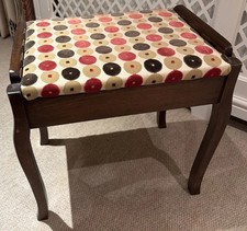 Vintage Oak Piano Stool with