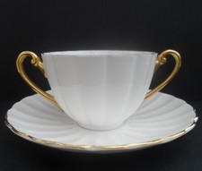 A beautiful Shelley Ludlow shape bouillon cup & saucer. C.1940+