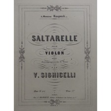 SIGHICELLI Vincenzo Saltarelle Op 21 No 5 Violin Piano ca1860