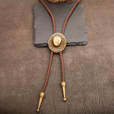Brown Bolo Tie  Bronze
