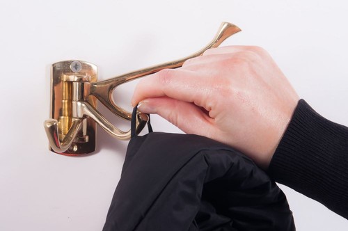 Solid polished brass prong - solid,