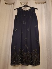 Navy Beaded And Embroidered