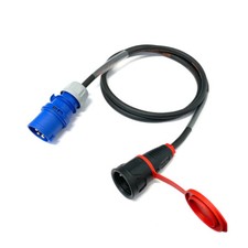 16Amp Plug to European Schuko 2 Pin Socket Adaptor Heavy Duty Converter Lead