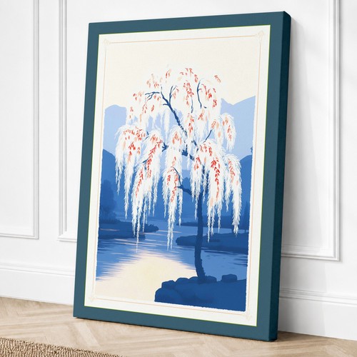 Winter weeping willow - winter, japandi