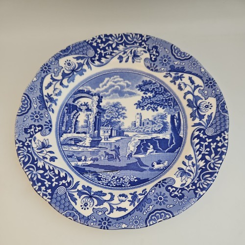 Spode plates blue italian - 4x,