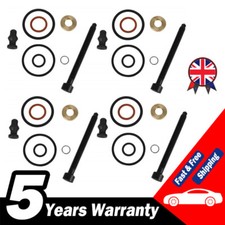 4 x INJECTOR SEAL KIT & BOLTS FIT BOSCH PD INJECTOR - VW TRANSPORTER 1.9 TDi UK