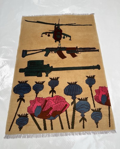 432 handmade war rug - war,