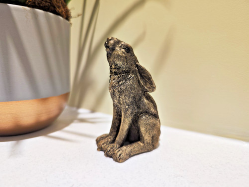 Bronze hare ornament resin - hare,