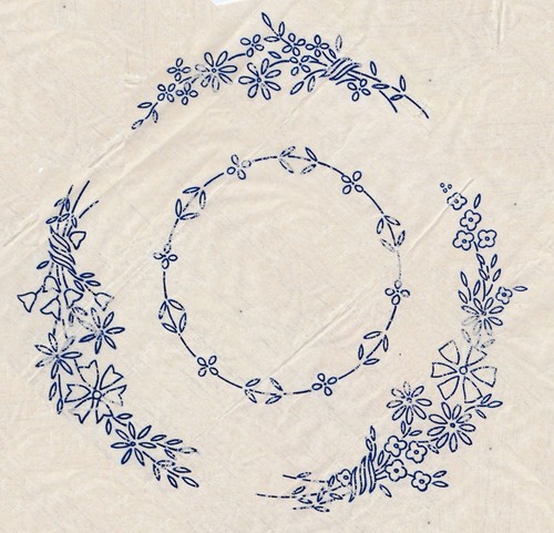 Vintage embroidery transfer - vintage,