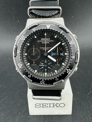 Seiko chronograph men black - men's,