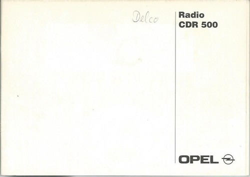 Opel radio cdr 500 - radio, 1999