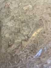 CLEAR PS + PAPER REGRIND Recycled Polystyrene Plastic Granules flakes Raw Shred