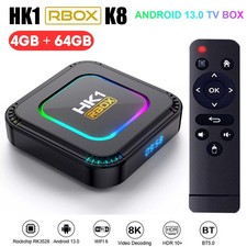 NEW 2025 Smart TV Box Android 13 Quad Core HK1 RBOX 8K HD Media Stream Player