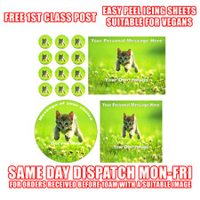 CUSTOM CAKE TOPPER PRINTING PERSONALISED OWN IMAGE EDIBLE CAKE/CUPCAKE TOPPERS