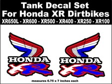 XR Tank decals Honda XR650 XR600 XR500 XR400 XR350 XR250 XR200 XR100 6