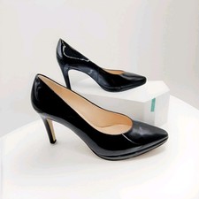 Hogl Ladies Patent Leather Stiletto Heeled Court Shoes In Size UK 5.5 Black