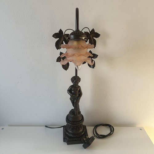 Vintage spelter bronze cherub - vintage,