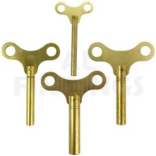 Long shaft winding clock key winged type brass 1.75mm to 6.75mm keys winder tool