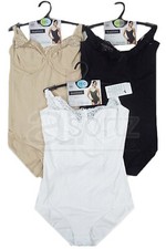 Ladies BHS Shapewear Magic Cotton Bodysuit Underwired Bra Cup Sizes Body Shaper