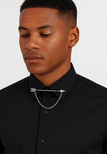 Silver arrow mens - silver, collar