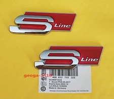 2Pcs Red Audi S Line Rear Boot