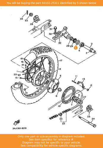 Yamaha oil seal 93102 25311 - oil, 93102-25311