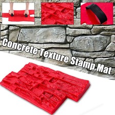 Concrete Wall Mold Polyurethane Seamless Stamp Cement Texture Stone Slate Mat US