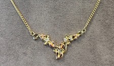 Clogau 18ct Yellow & Rose Gold Tree of Life Diamond Wishbone Necklace Rare 18"