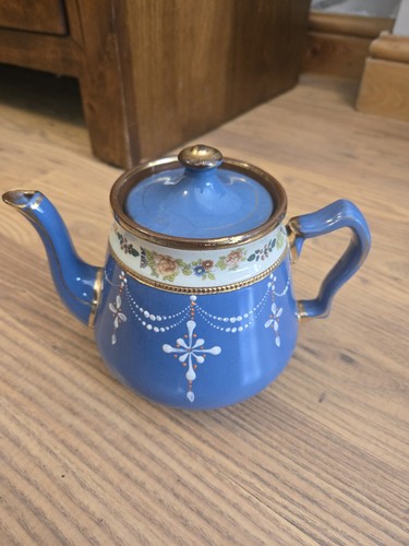 Sadler blue glaze teapot - blue,