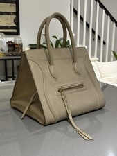 Celine phantom tote bag in taupe beige