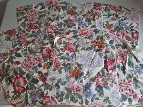 Cabbage rose cushion panels - cabbage,