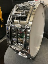 LUDWIG “Black Beauty” LB416 Brass Snare Drum. New Heads. PRISTINE.